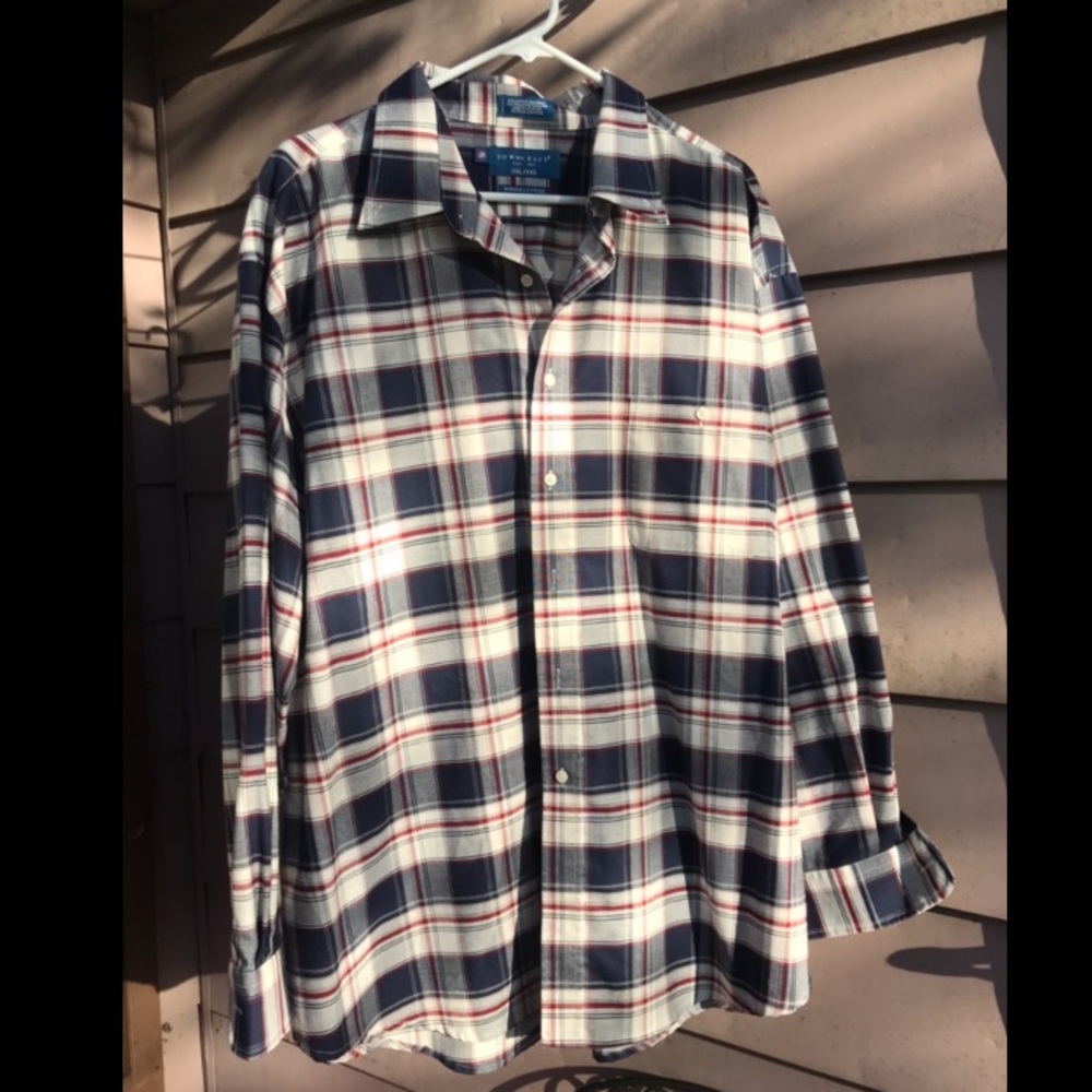 Red White & Blue Long Sleeved Flannel Shirt